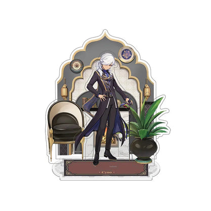 Cyno scene combination acrylic stand from Genshin Impact featuring elegant Sumeru themed room display and decorative details
