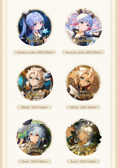 Genshin Day of Destiny Series Character Badge Packaging Detail