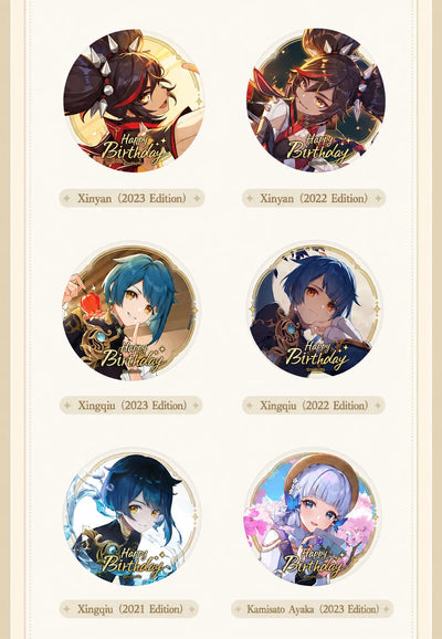 Genshin Day of Destiny Series Character Badge Size Reference