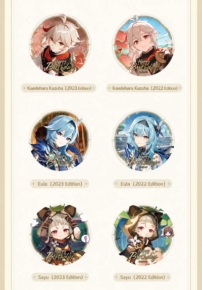 Genshin Day of Destiny Series Character Badge Wearing Display Example