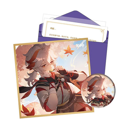 Genshin Day of Destiny Inazuma City Kaedehara Kazuha Gift Box Set Badge Shikishi Art Board Letter Set