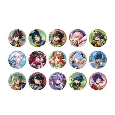 Genshin Day of Destiny Series Vol.2 character badge collection featuring