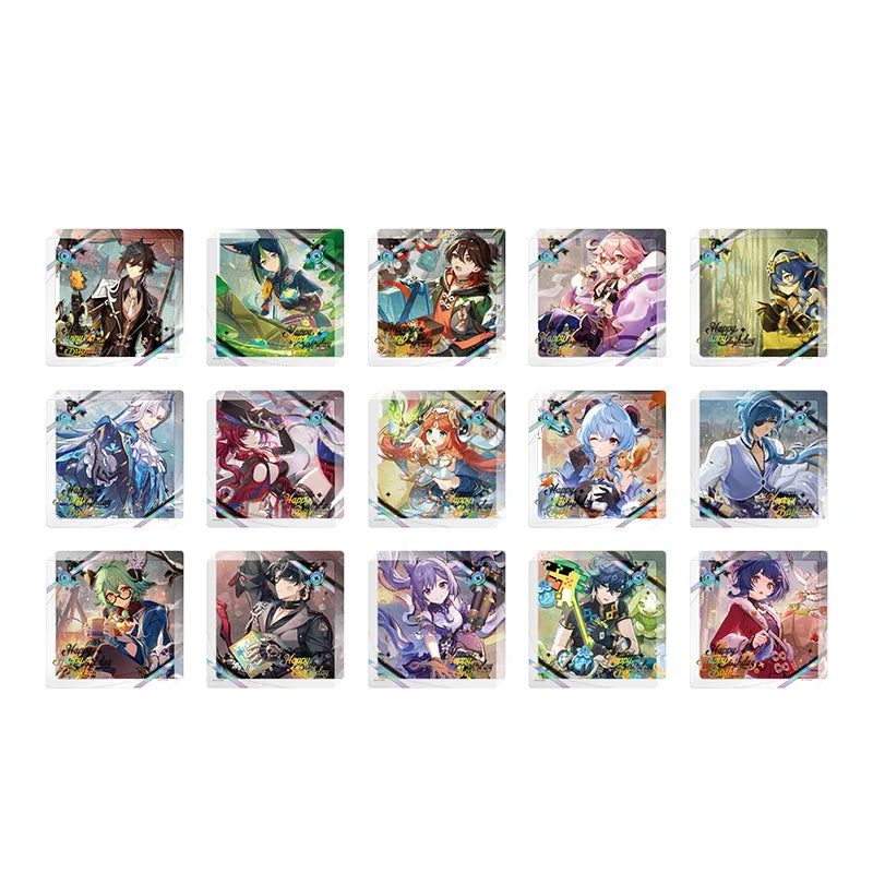 Genshin Day of Destiny Series Character Acrylic Coaster Collection Featuring Furina Zhongli and More