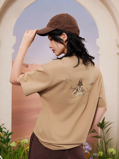 Cyno T-shirt outfit styling with accessories casual cosplay look
