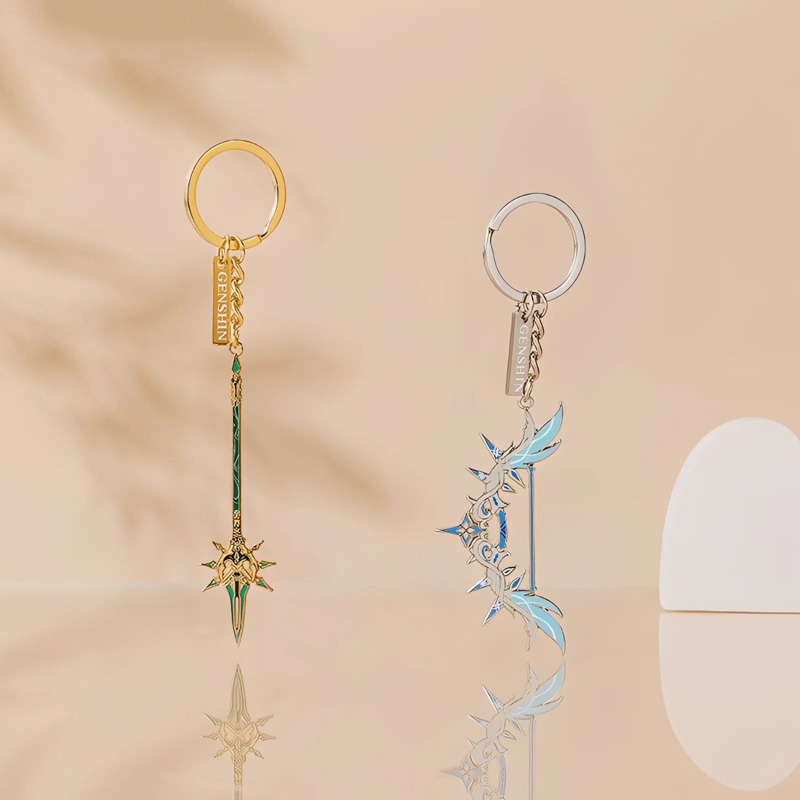 Genshin Impact weapon metal charm keychains collection miniature weapon designs