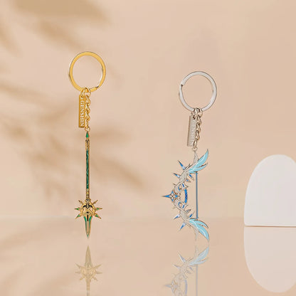Genshin Impact weapon metal charm keychains collection miniature weapon designs