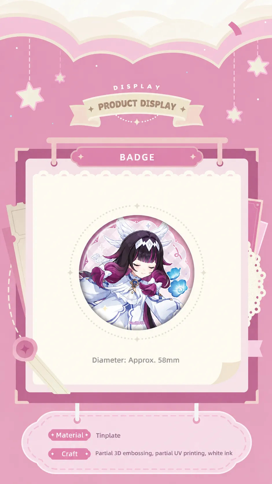 Columbina multi-slot acrylic stand design and dimensions
