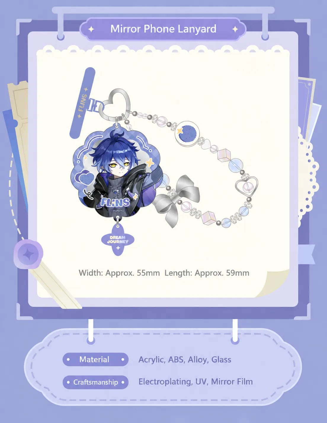 Flins Dream Journey Series folding fan details