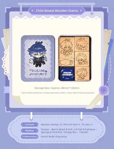 Flins Dream Journey Series document pouch and sticker set details