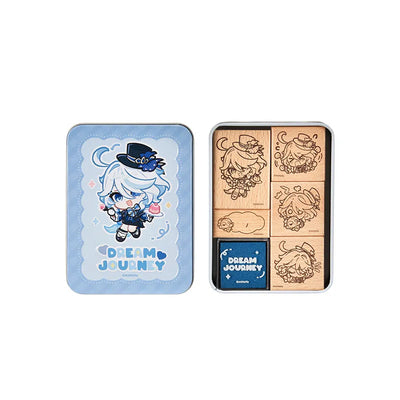 Genshin Impact Dream Journey Furina chibi boxed wooden stamp set