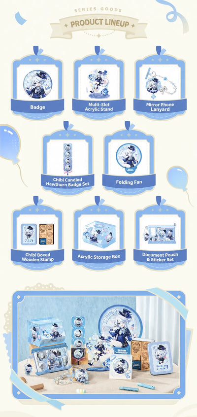 Furina Dream Journey badge size, material and finish details