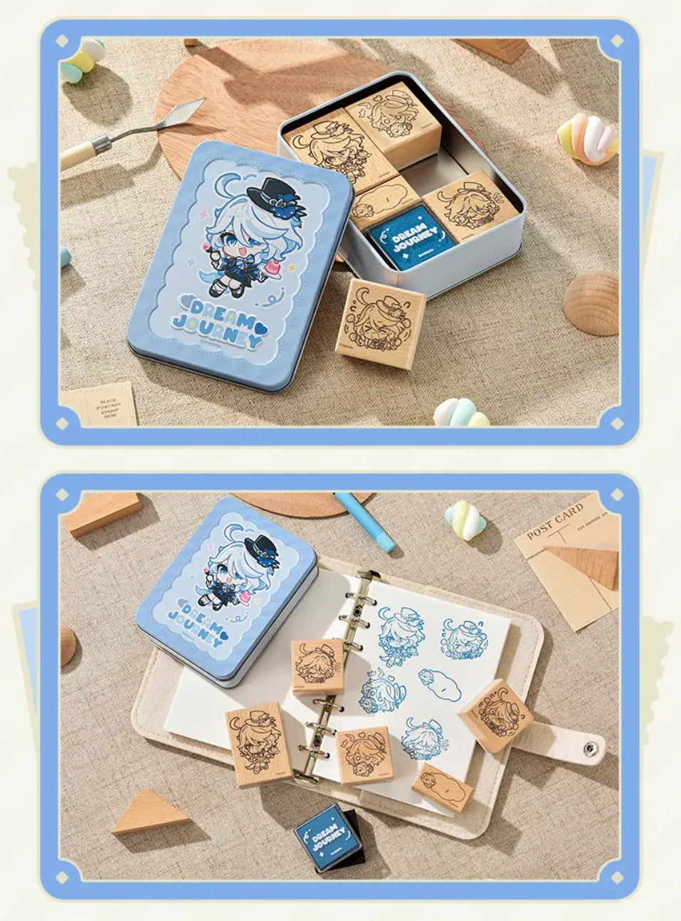 Furina Dream Journey document pouch and sticker accessories display