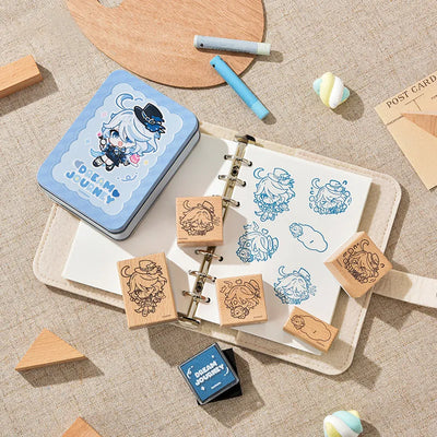 Furina Dream Journey Series badges, stand, fan and accessories