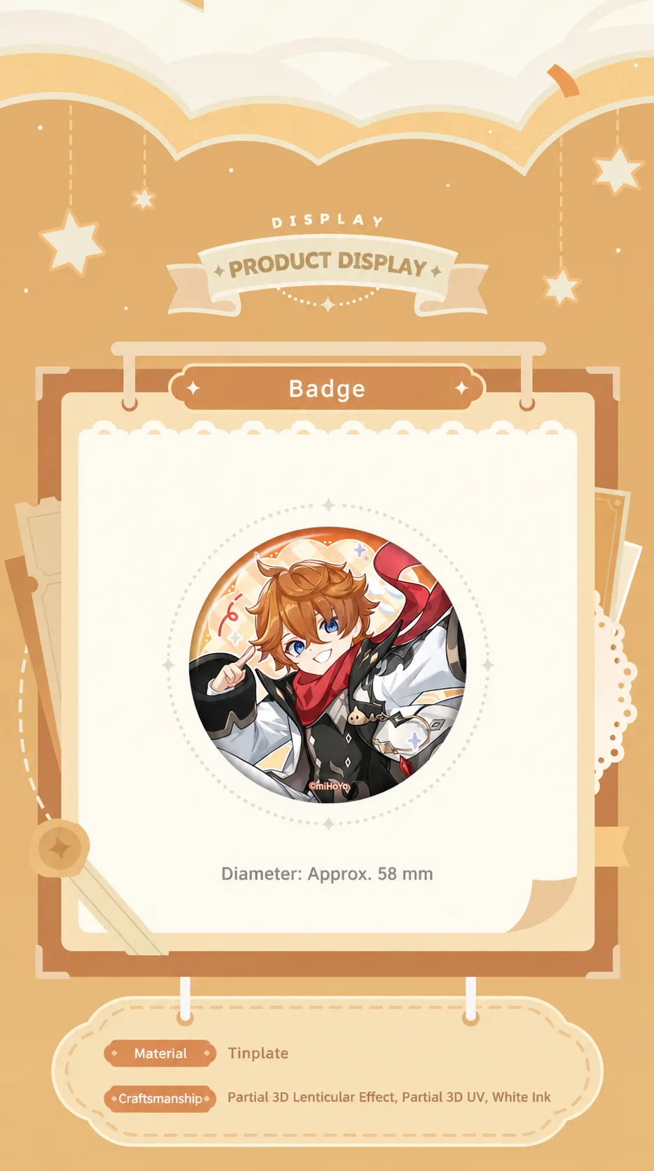 Tartaglia Dream Journey multi-slot acrylic stand size and material details