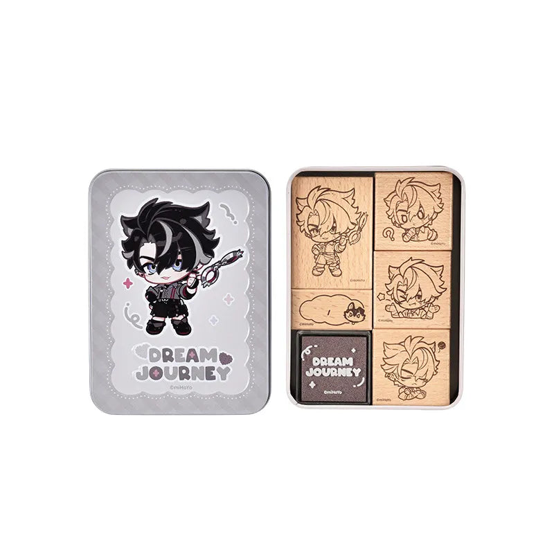 Wriothesley Dream Journey Series chibi boxed wooden stamp set