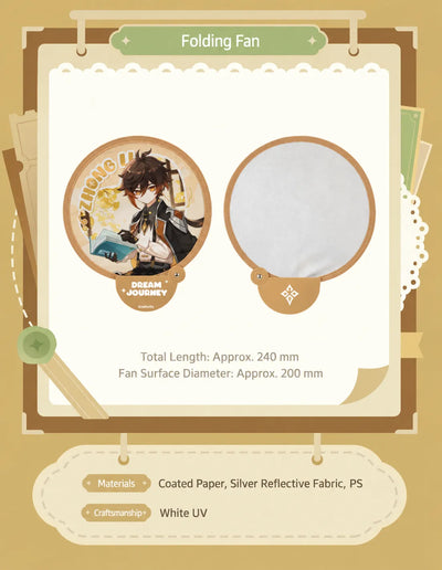Zhongli document pouch and sticker set contents and specifications