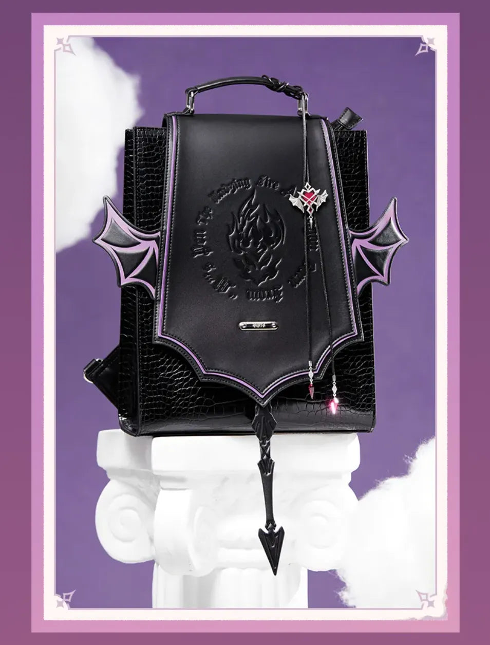 Full-length display of the Genshin Impact Durin bolo tie necklace