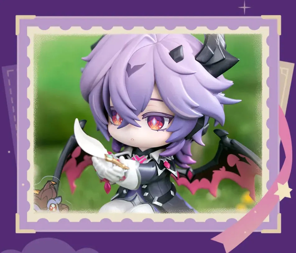 Durin chibi figure with pink and black wing details