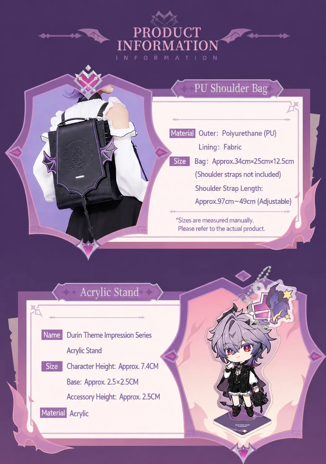 Durin Theme Impression Series goods featuring PU backpack and apparel