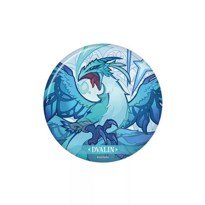 Genshin Impact Dvalin badge Whispering Blooms series collectible pin