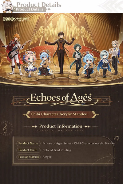 Genshin Impact Echoes of Ages acrylic standee material detail clear acrylic panel and base