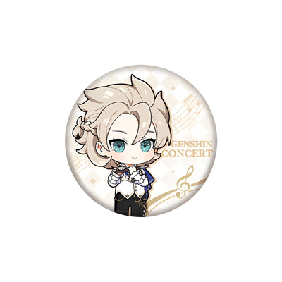 Genshin Impact Echoes of Ages Albedo chibi pin badge concert themed artwork