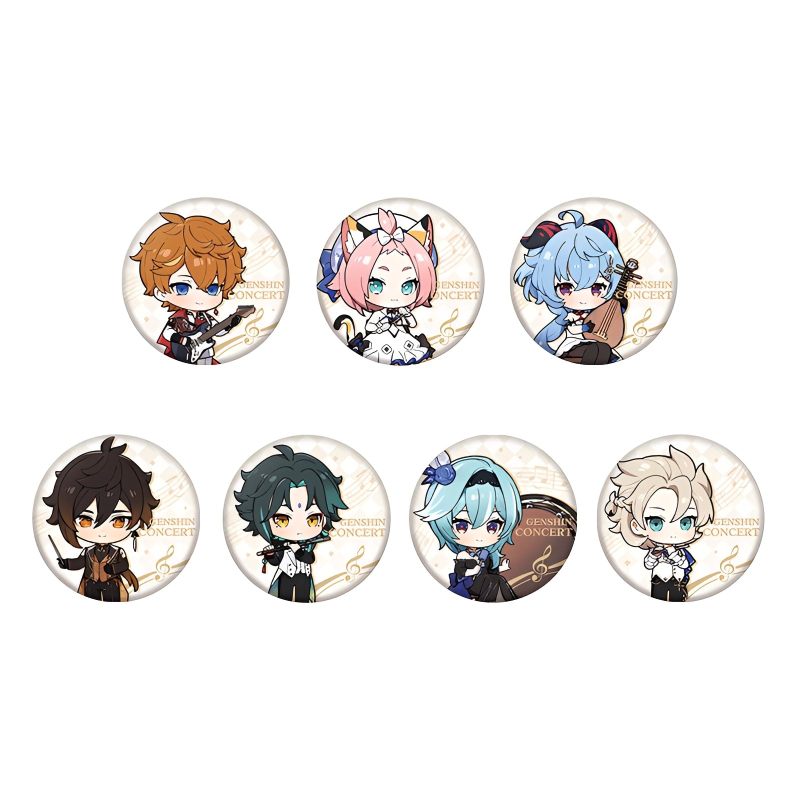 Genshin Impact Echoes of Ages chibi pin badge full character collection concert series