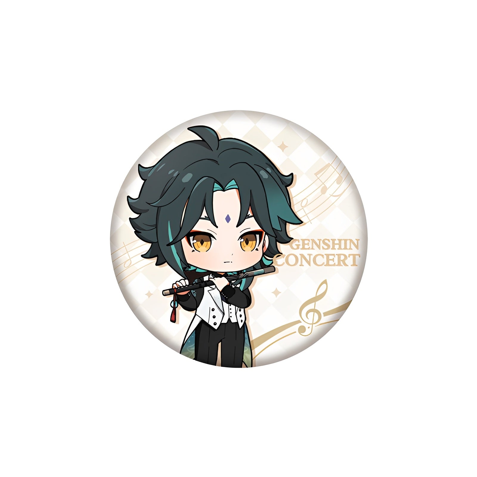 Genshin Impact Echoes of Ages Xiao chibi pin badge concert theme collectible