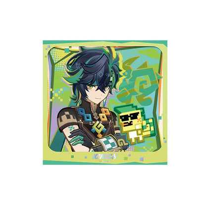 Genshin Impact Emblem of Steadfast Valor Kinich 3D Lenticular Card featuring layered character artwork