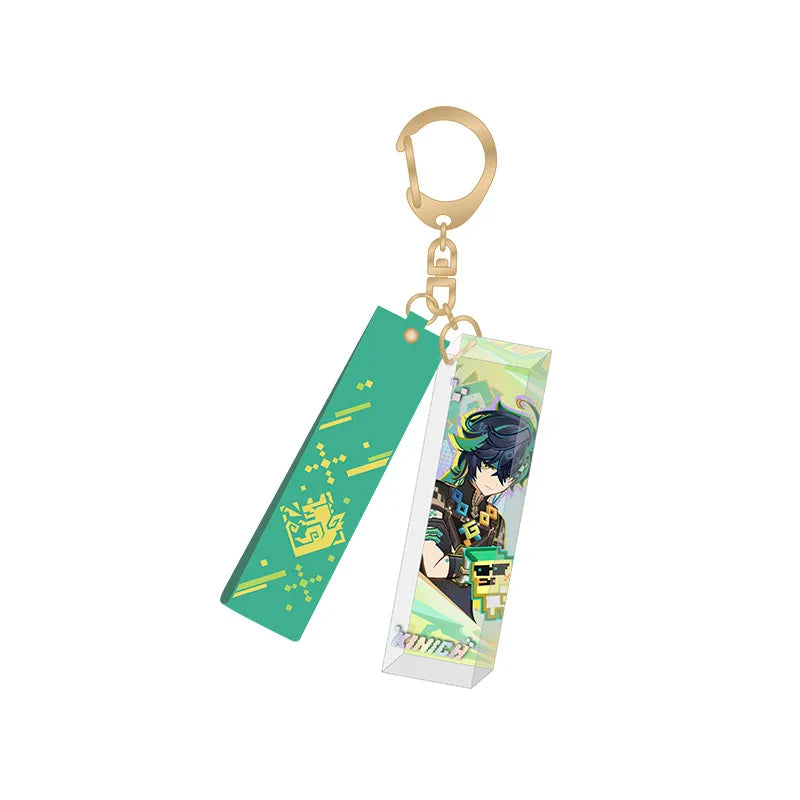 Genshin Impact Emblem of Steadfast Valor Kinich Bag Charm featuring themed artwork decorative strap