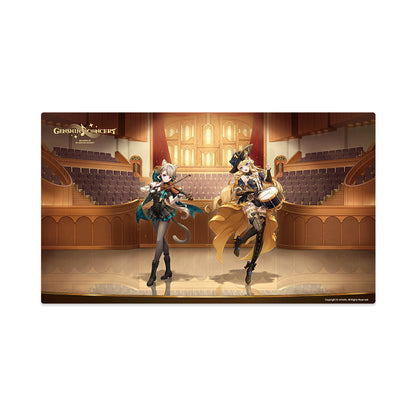 Genshin Impact Endless Melody Series concert mouse pad featuring Lynette and Navia orchestral stage artwork