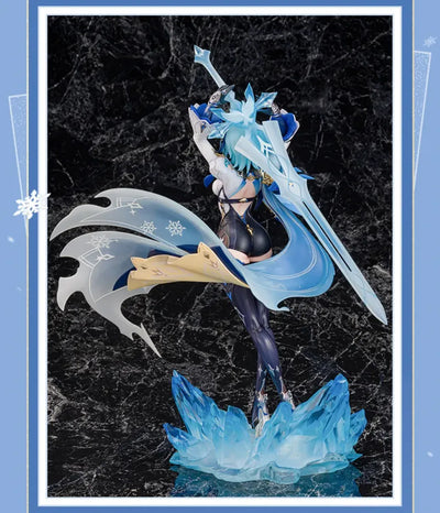 Genshin Impact Eula figure displayed against a scenic background