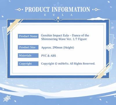 Eula 1/7 figure product information with size and materials