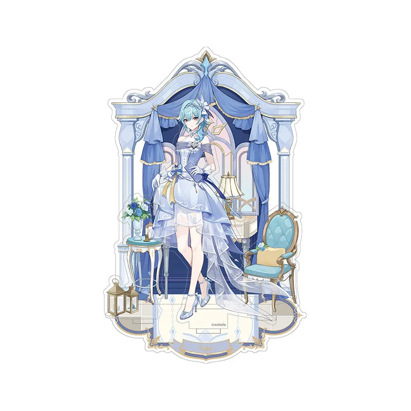 Genshin Impact Eula Resplendent Feast layered acrylic scene stand featuring detailed decorative backdrop and character display
