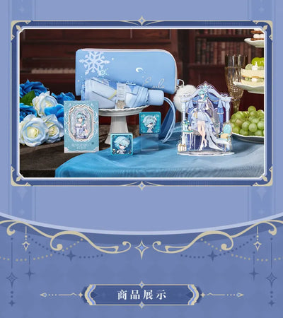 Genshin Impact Eula Resplendent Feast umbrella pouch featuring silver snowflake decoration and daily storage design