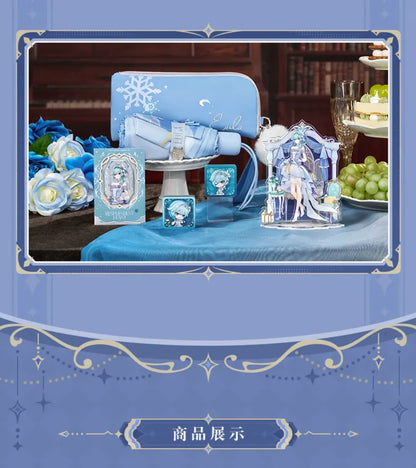 Genshin Impact Eula Resplendent Feast umbrella pouch featuring silver snowflake decoration and daily storage design