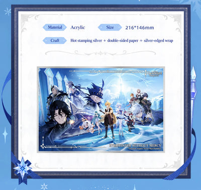 Everwinter Without Mercy Series acrylic art card with character artwork