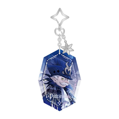 Pulcinella acrylic charm from the Genshin Impact Everwinter Without Mercy Series