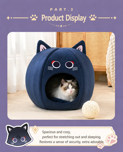 pet house inner space suitable for small cats comfortable sleeping environment