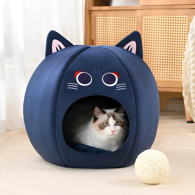 Lyney pet house enclosed design cat bed with cat inside comfortable resting space
