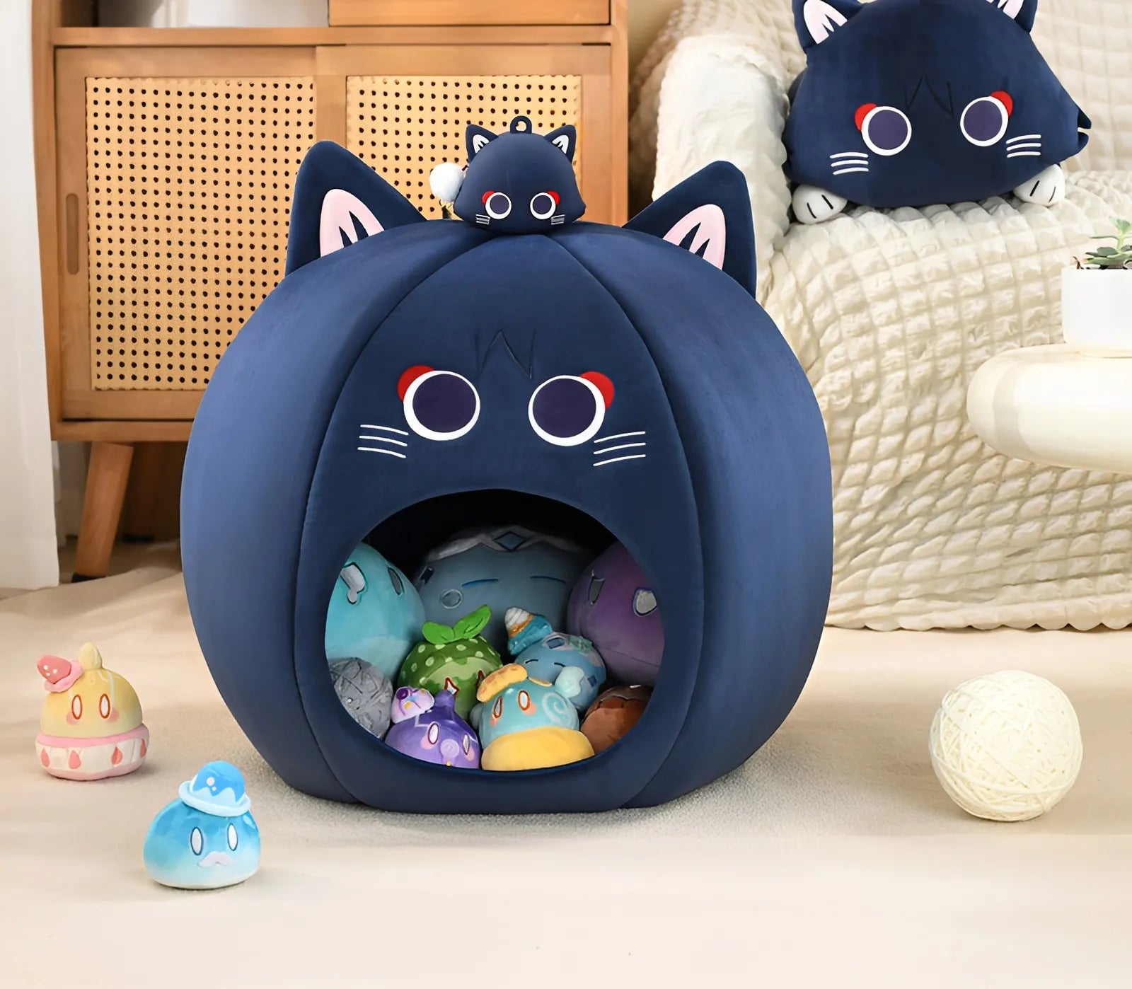Lyney pet house side view stable structure rounded shape cat cave design