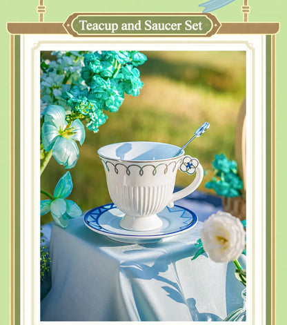 Genshin Impact Faruzan teacup saucer spoon set lifestyle display elegant ceramic table setting