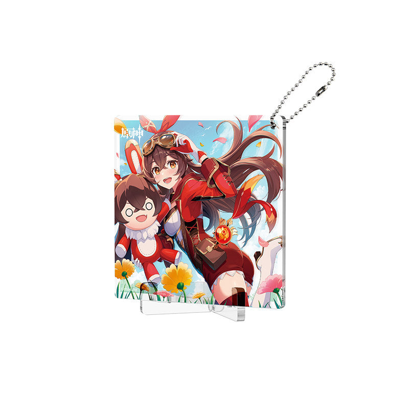 Genshin Impact Fated Day Amber acrylic coaster birthday design