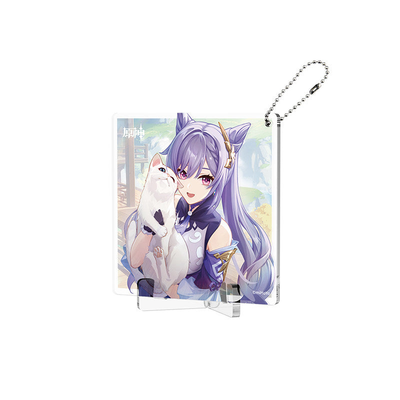 Genshin Impact Fated Day Keqing acrylic coaster birthday design