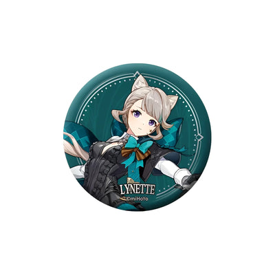 Genshin Impact Fatui Lynette character badge collectible anime pin