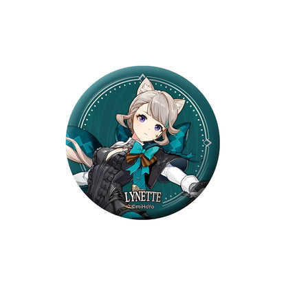 Genshin Impact Fatui Lynette character badge collectible anime pin