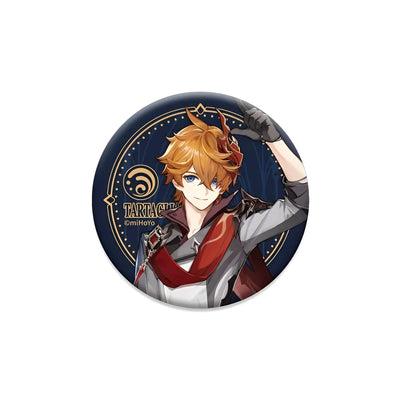 Genshin Impact Fatui Tartaglia character badge collectible anime pin