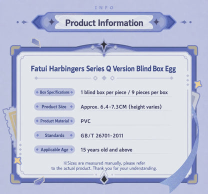 Regular style Fatui Harbingers chibi blind box figures collection