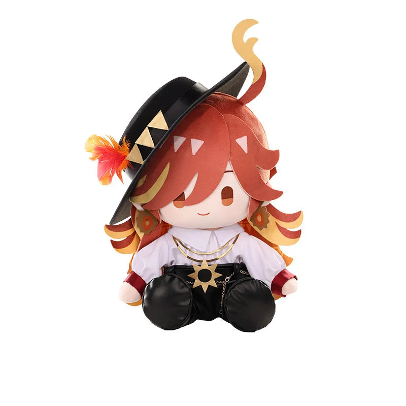 Mavuika Sitting Plush from the Feast of the Gods Series on a white background