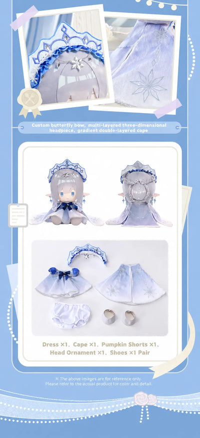 Anastasya Sitting Plush front and back views with removable outfit pieces